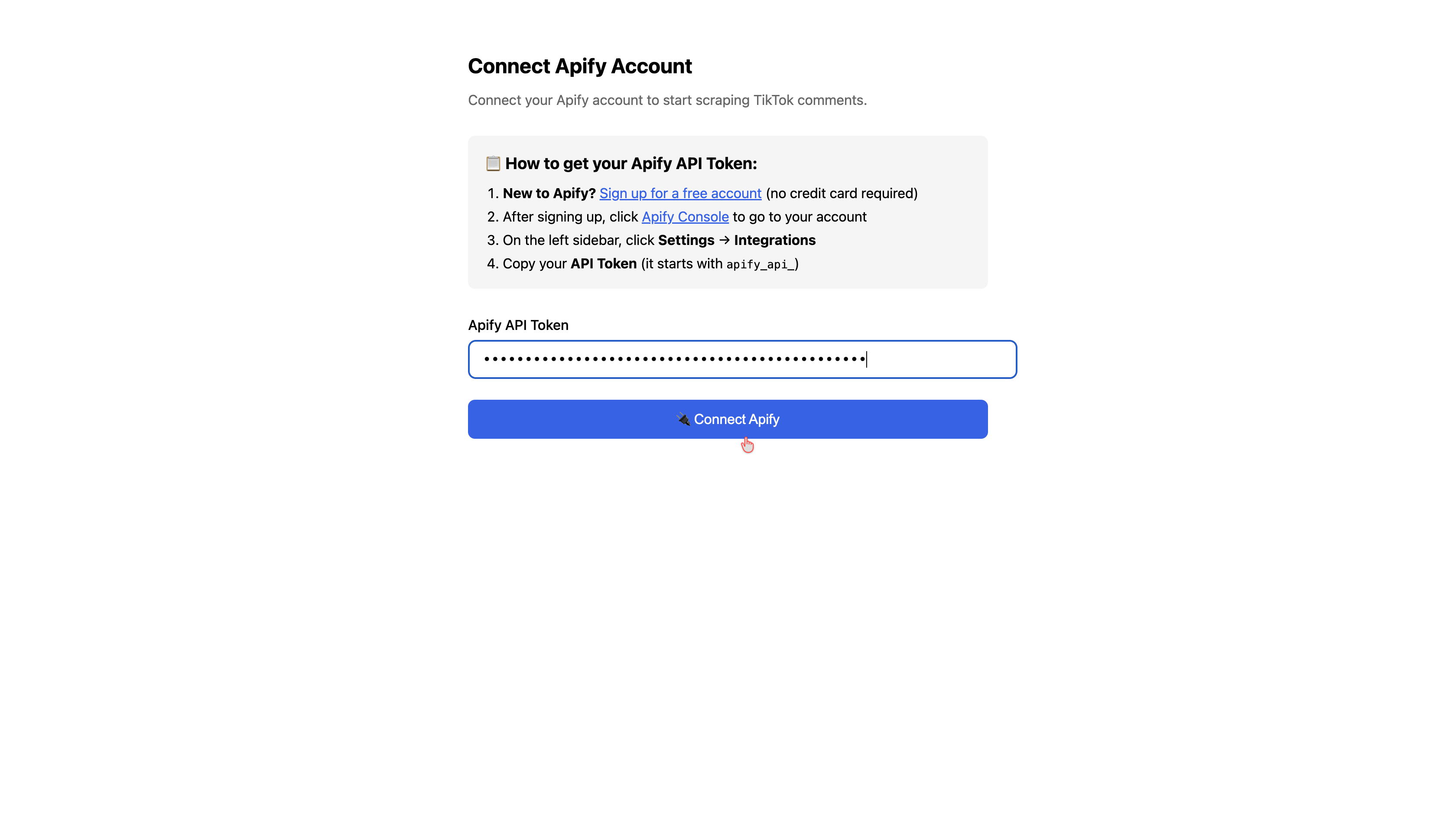 Connect Apify