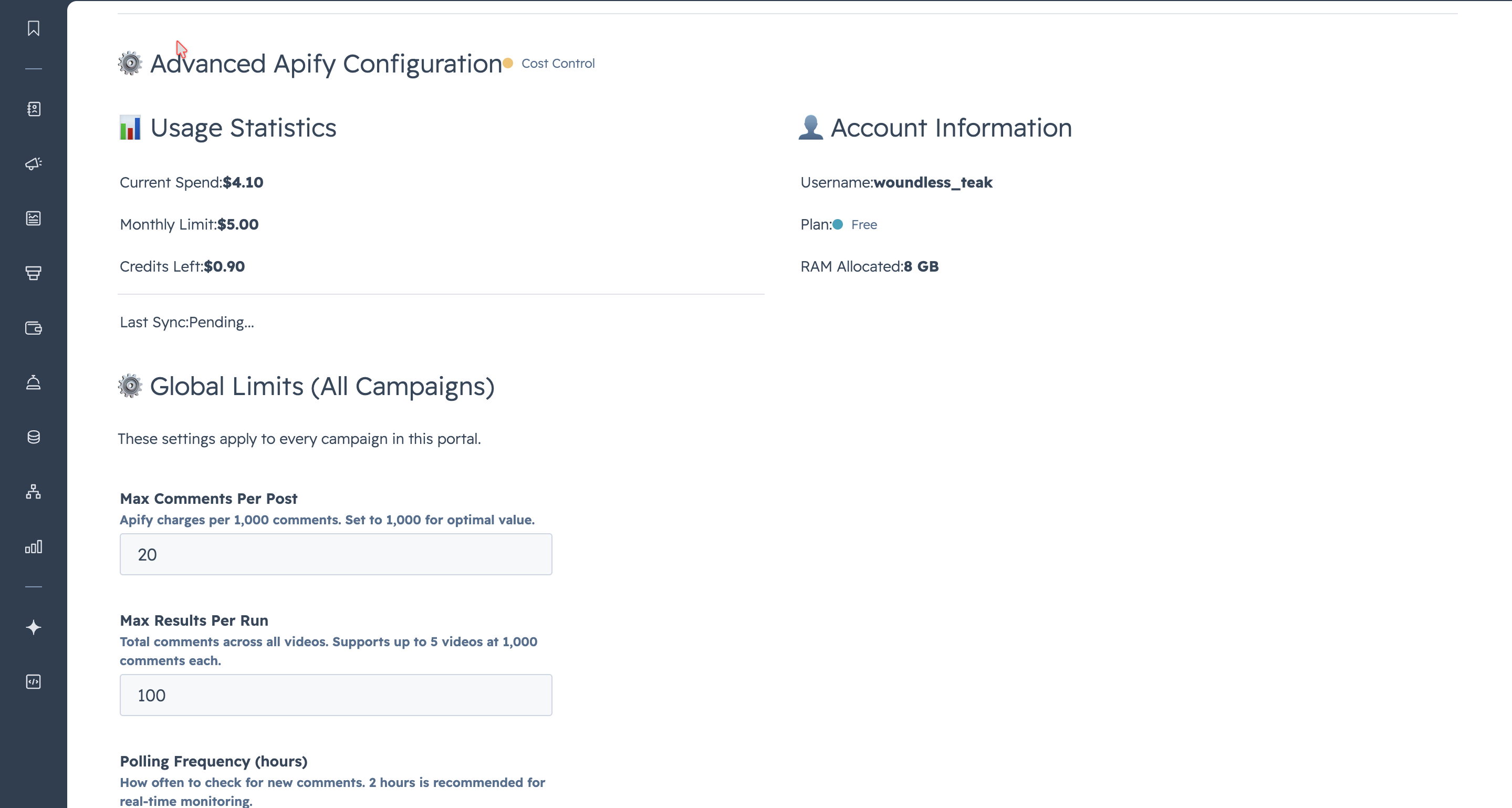 Account information